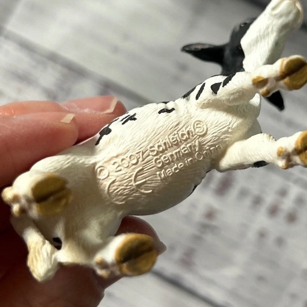 Schleich Animal Figurines Kids Multicolor Cheetah Zebra Cow Toy Set